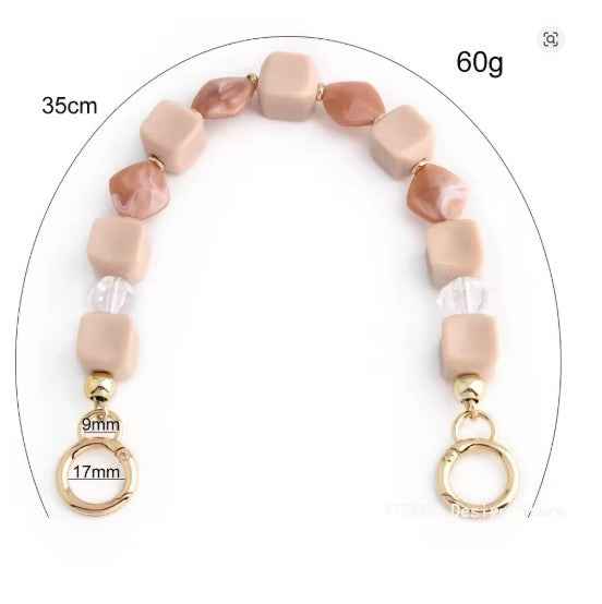 Acrylic Chain Bag Handle-Pink - Sara Crochet