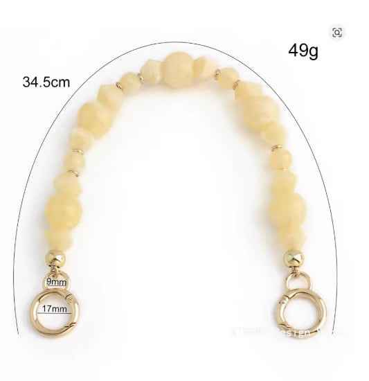 Acrylic Chain Bag Handle- Yellow - Sara Crochet