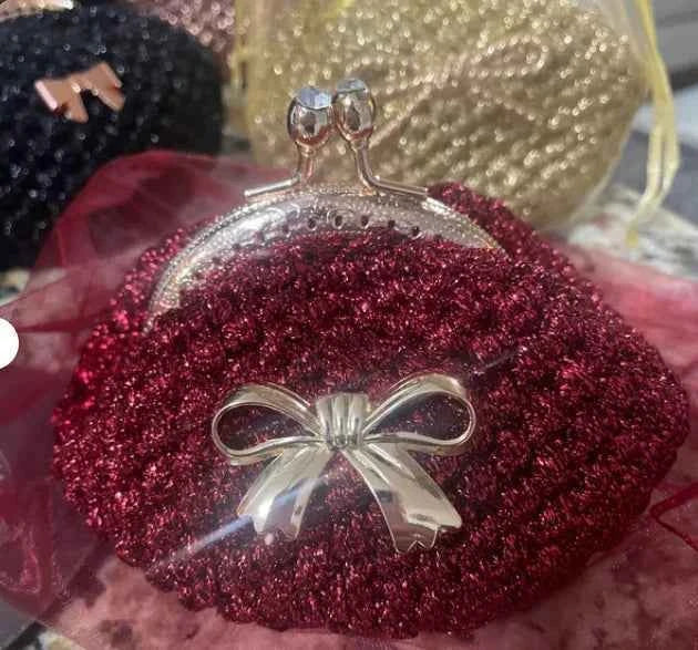 1 Pair Bowknot Metal Buckle- Silver - Sara Crochet