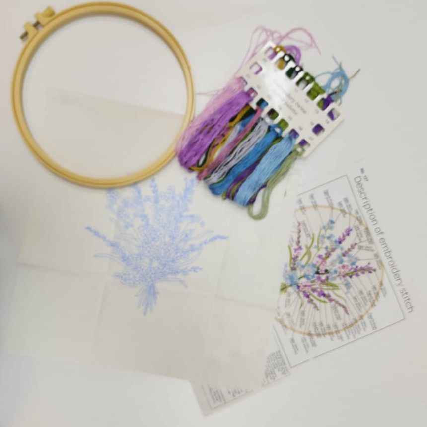 Flowers Pattern Embroidery Set- 127 - Sara Crochet