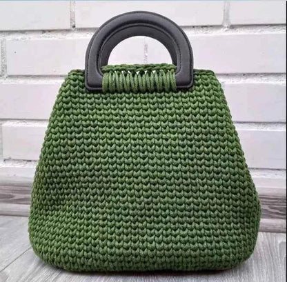 3Pcs/set Leather Bag Base & Handles- Beige - Sara Crochet