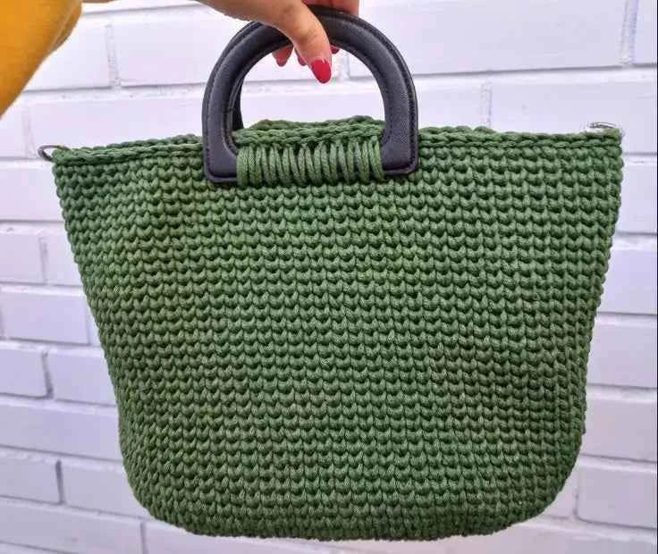 3Pcs/set Leather Bag Base & Handles- Beige - Sara Crochet