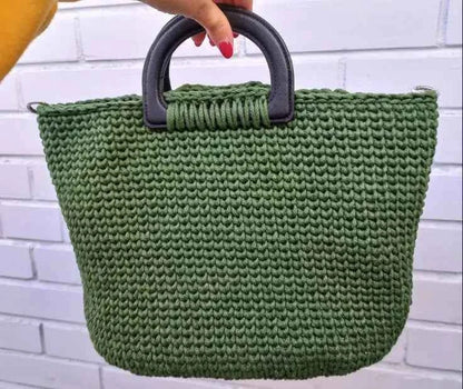 3Pcs/set Leather Bag Base & Handles- Beige - Sara Crochet