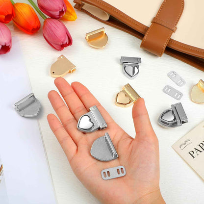 1 Piece Heart Lock Gold - Sara Crochet