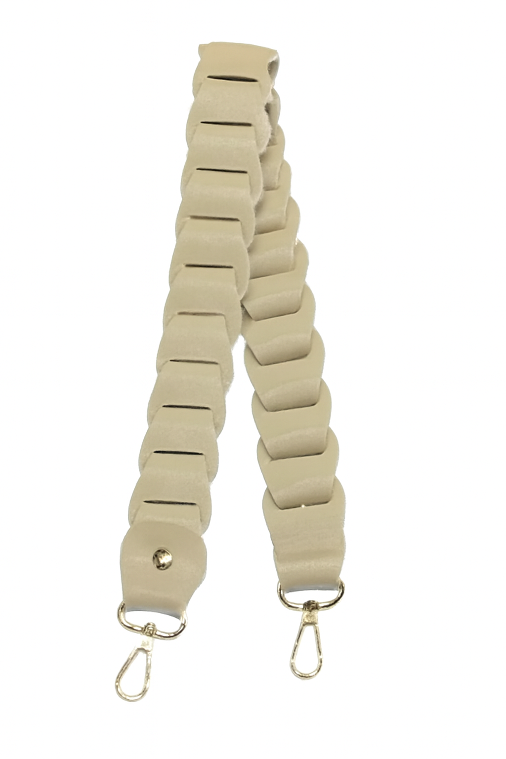 Leather Bag Handle- Beige - Sara Crochet