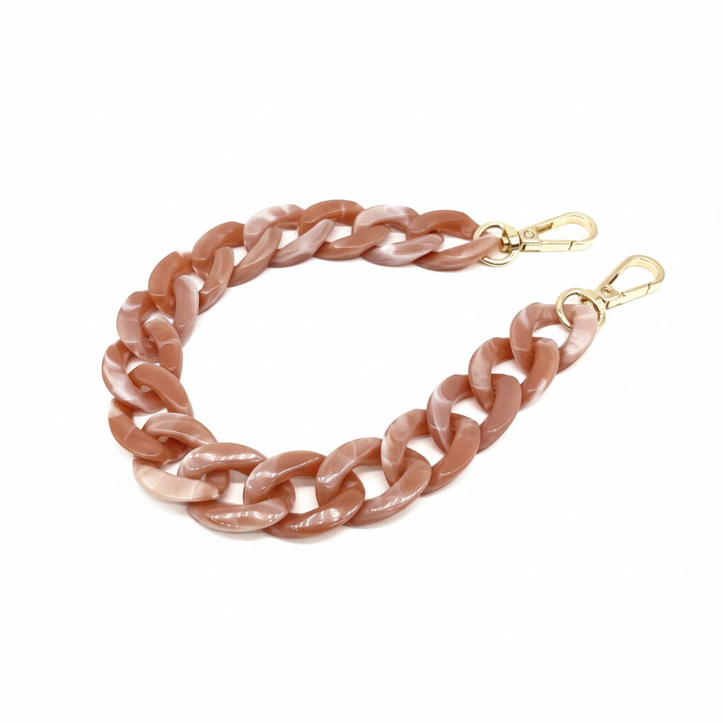 Acrylic Bag Chain- Dusty Pink - 37 cm - Sara Crochet