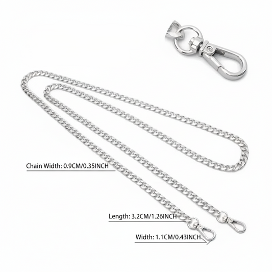 1 Piece Metal Bag Chain - Silver - Sara Crochet