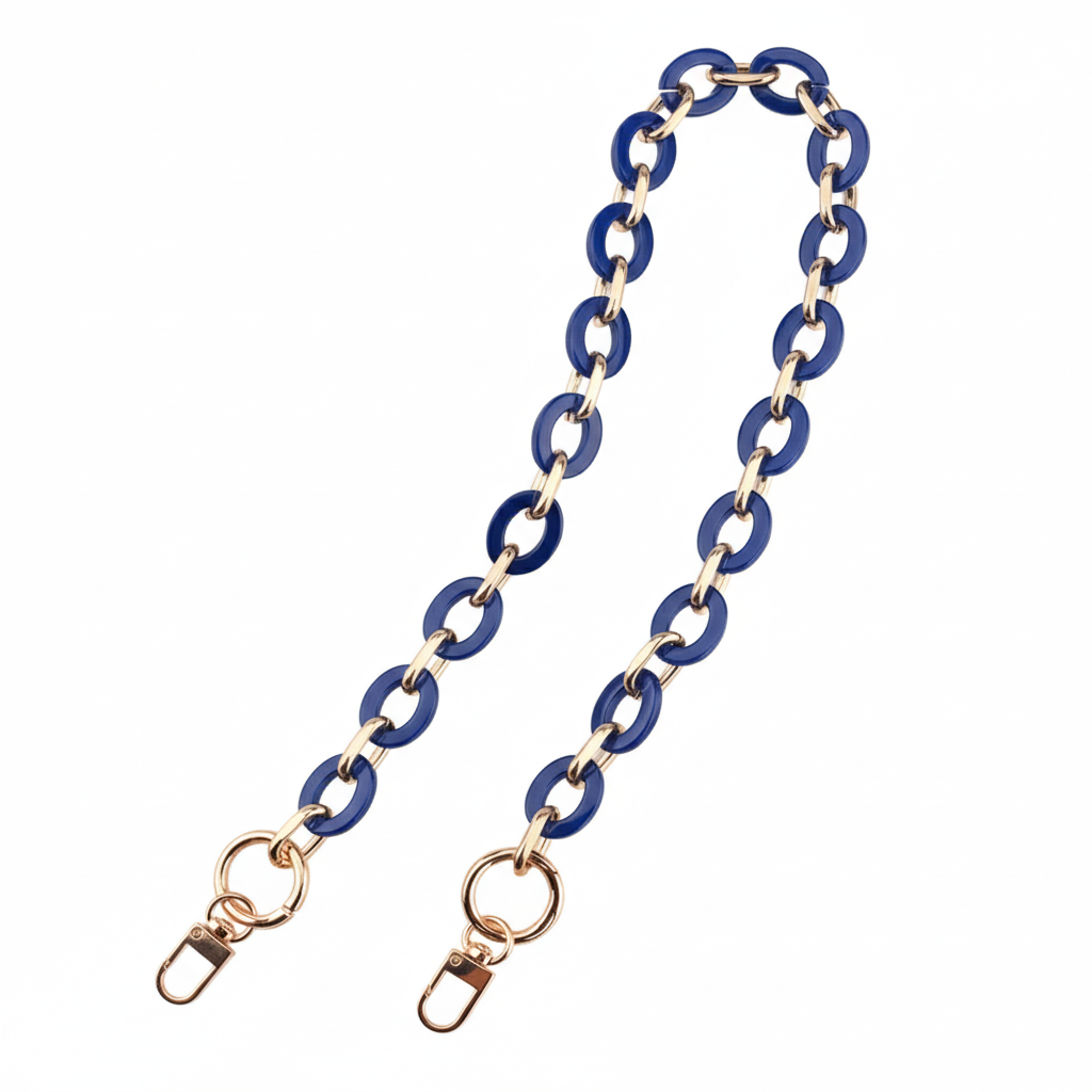 Acrylic Chain Bag Handle- Dark Blue - Sara Crochet