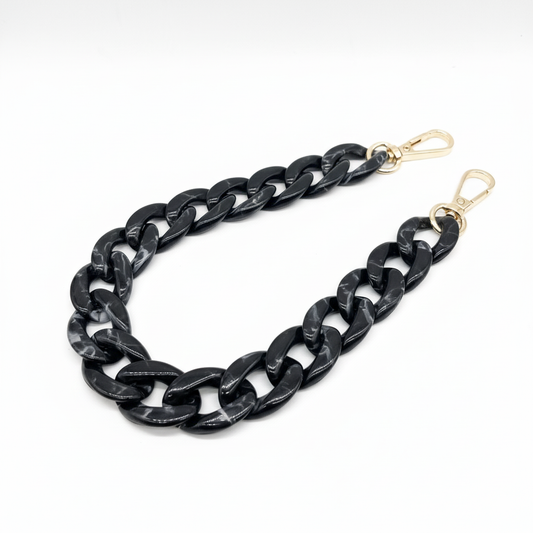 Acrylic Bag Chain- Black- 37 cm - Sara Crochet
