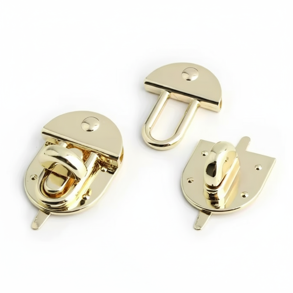 Snap Lock Clip Buckle- Gold - Sara Crochet