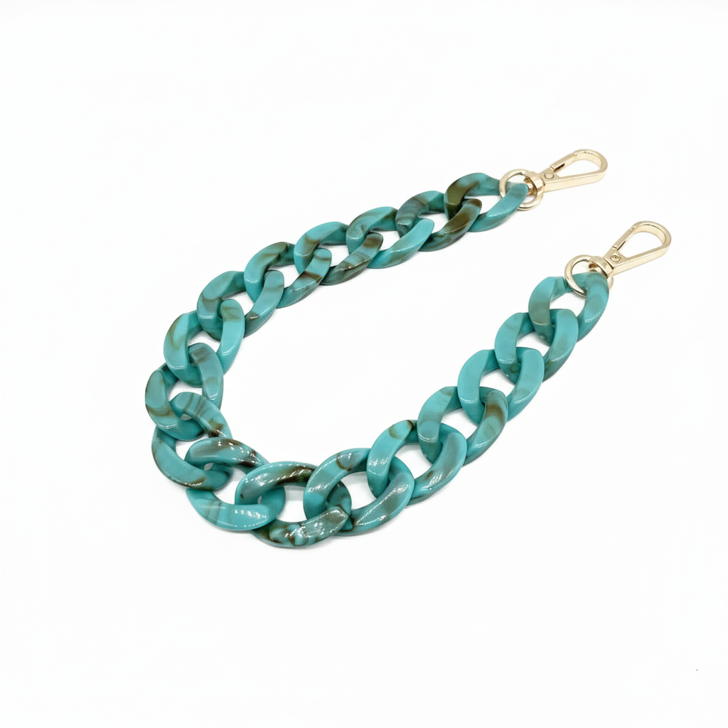 Acrylic Bag Chain- Turquoise - 37 cm - Sara Crochet
