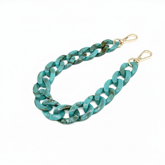 Acrylic Bag Chain- Turquoise - 37 cm - Sara Crochet