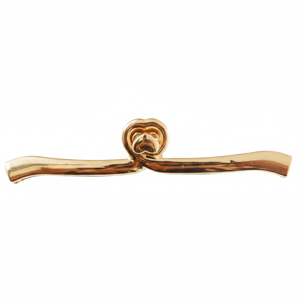Twist Closure Heart Shape Clasp Buckle- Gold - Sara Crochet