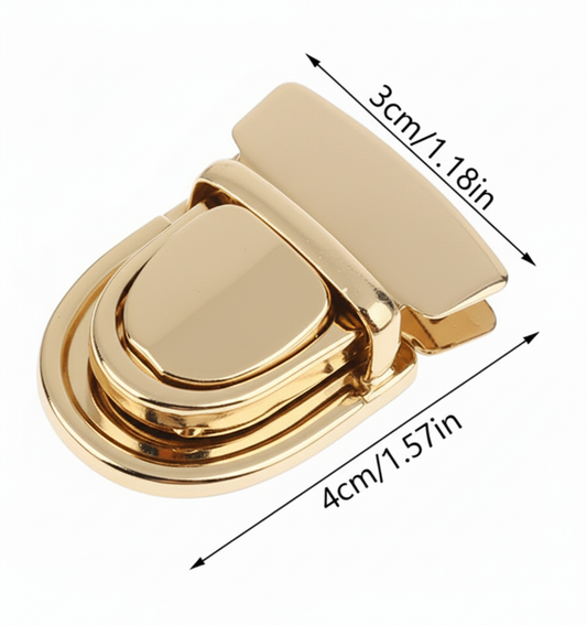 Snap Lock Clip Buckle- Gold - Sara Crochet