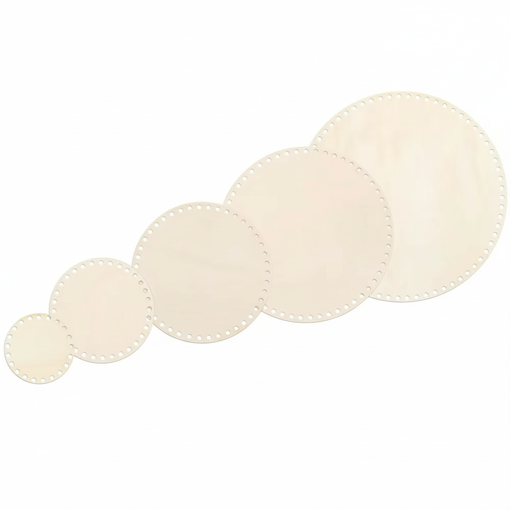 Wooden Circular Bag Base - Sara Crochet