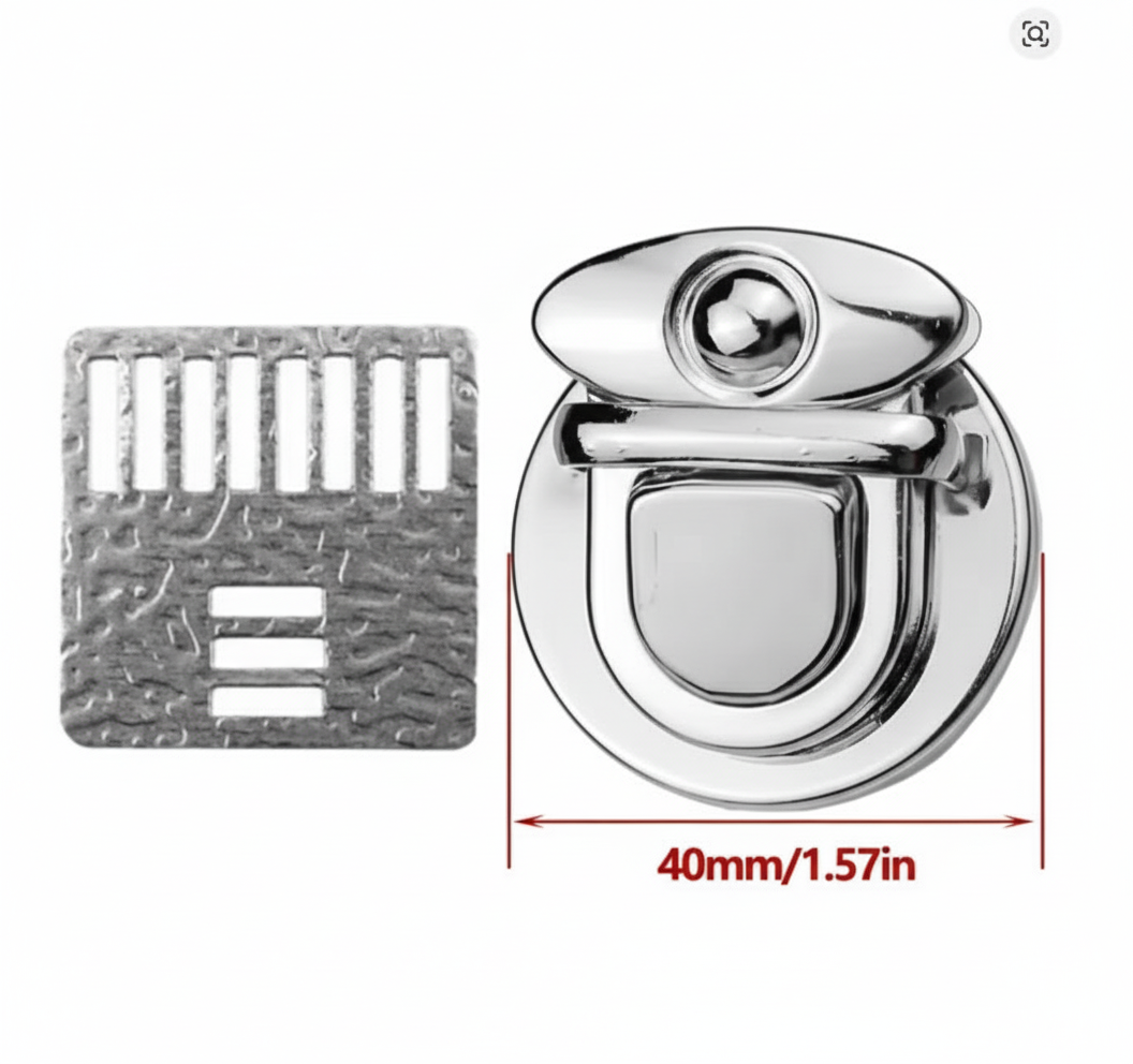 Snap Lock Clip Buckle- Silver - Sara Crochet