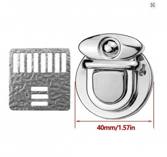 Snap Lock Clip Buckle- Silver - Sara Crochet