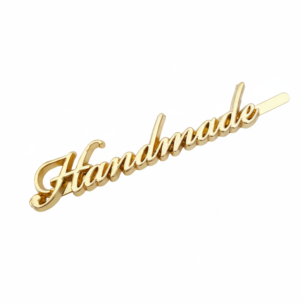 1 Pieces Metal HandBag Label Tag Handmade- Gold - Sara Crochet