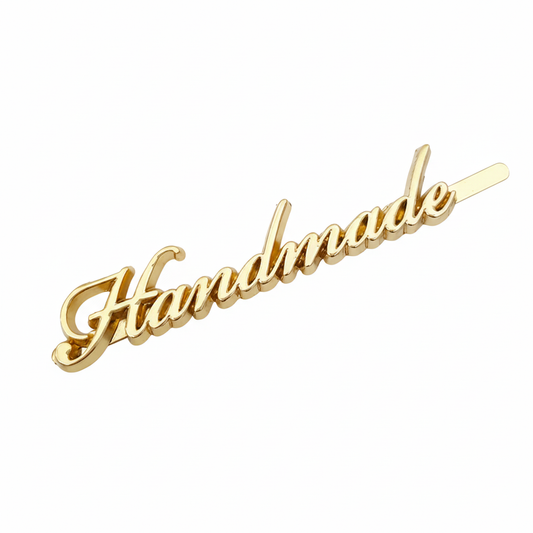 1 Pieces Metal HandBag Label Tag Handmade- Gold - Sara Crochet