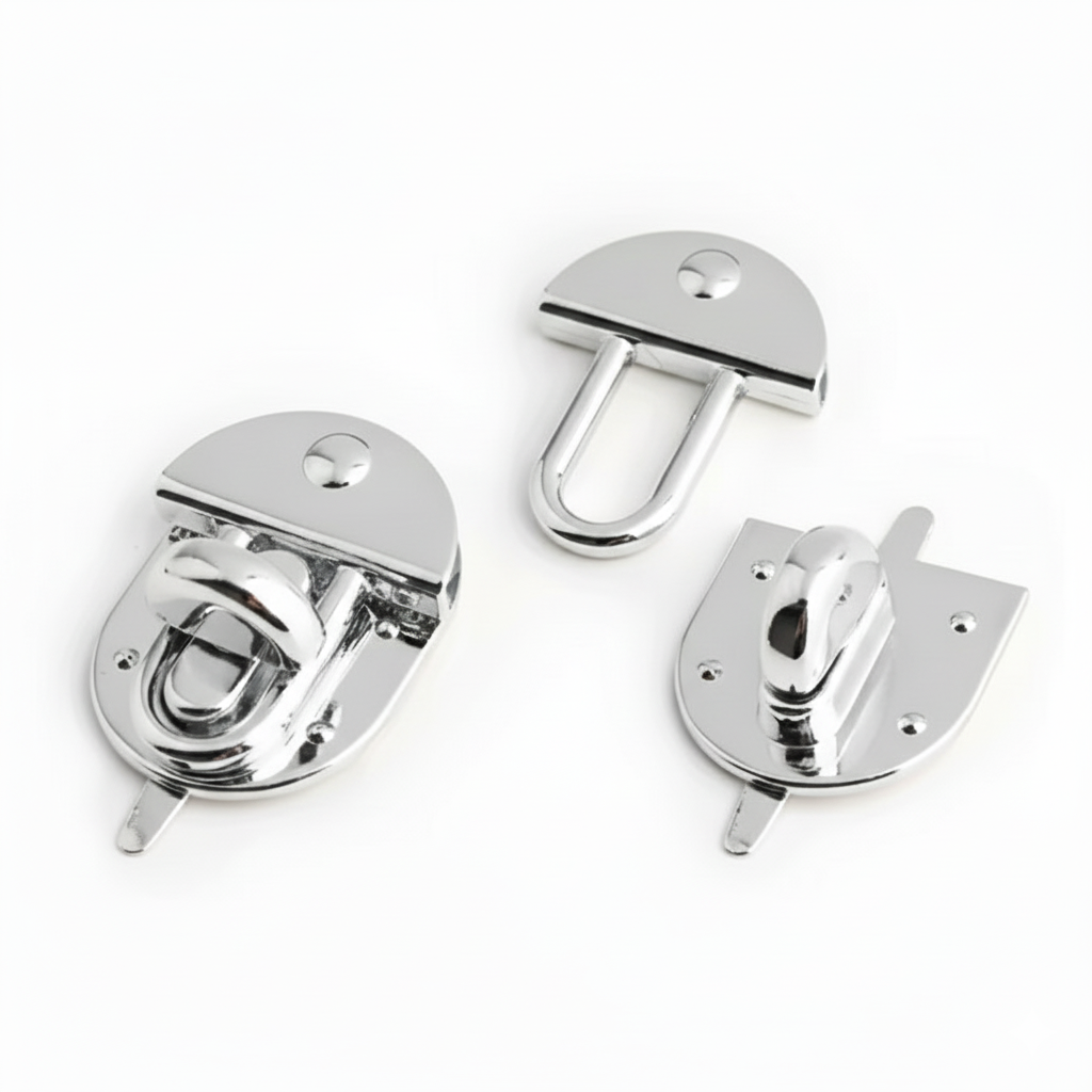 Snap Lock Clip Buckle- Silver - Sara Crochet