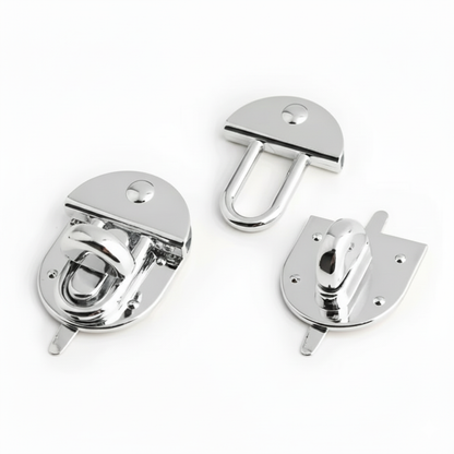 Snap Lock Clip Buckle- Silver - Sara Crochet