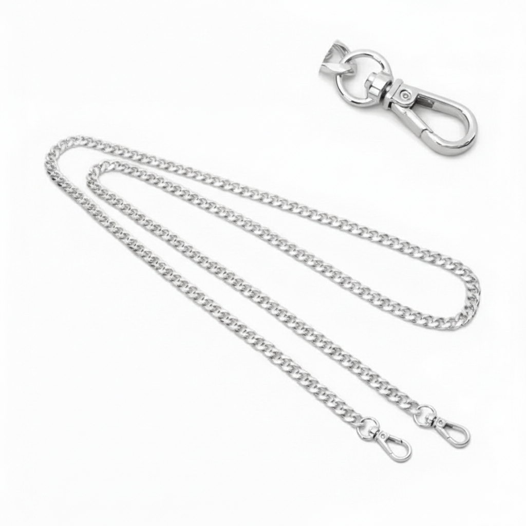 1 Piece Metal Bag Chain - Silver - Sara Crochet