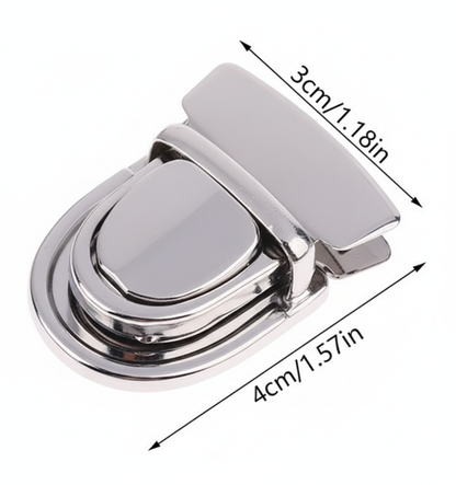 Snap Lock Clip Buckle- Silver - Sara Crochet