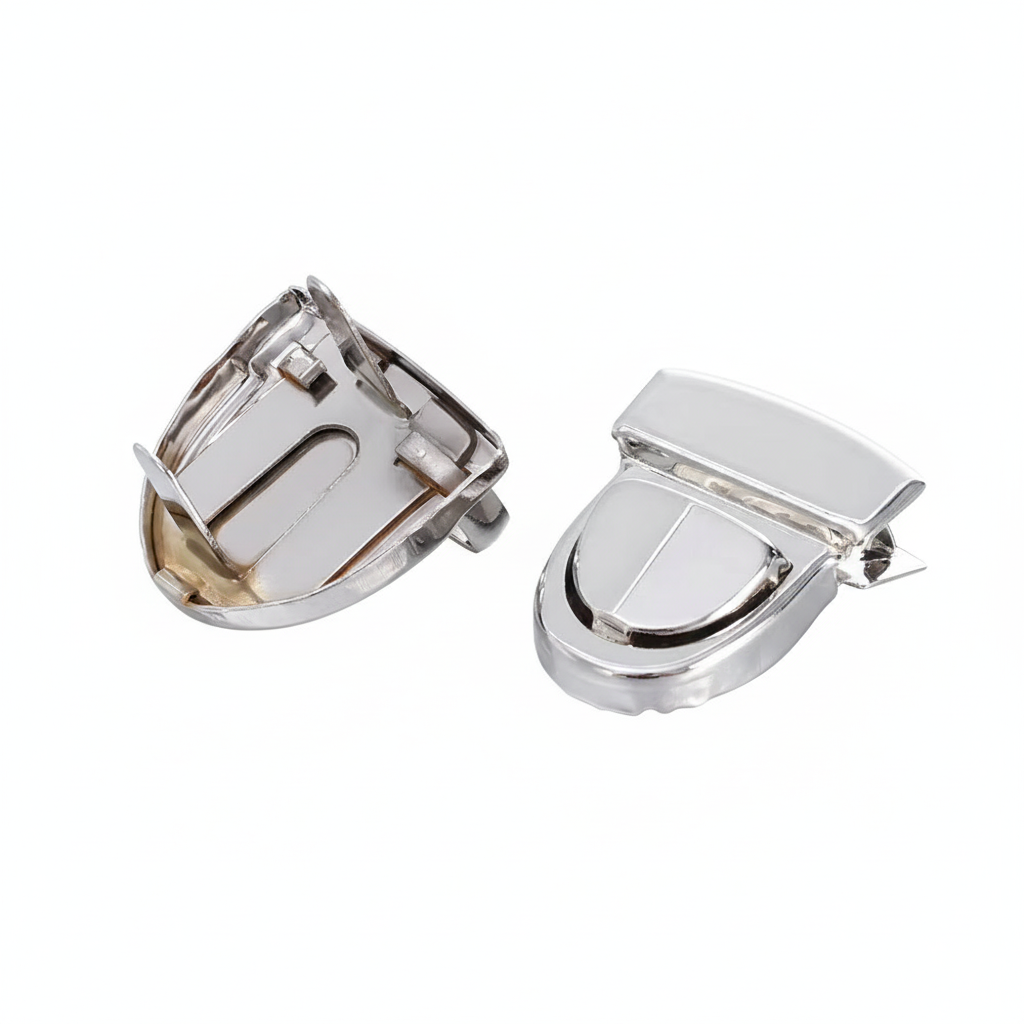 Snap Lock Clip Buckle- Silver - Sara Crochet