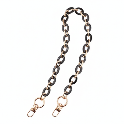 Acrylic Chain Bag Handle- Black - Sara Crochet