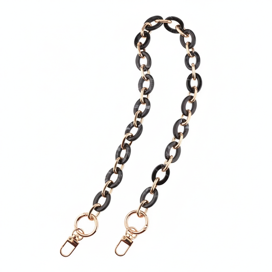 Acrylic Chain Bag Handle- Black - Sara Crochet
