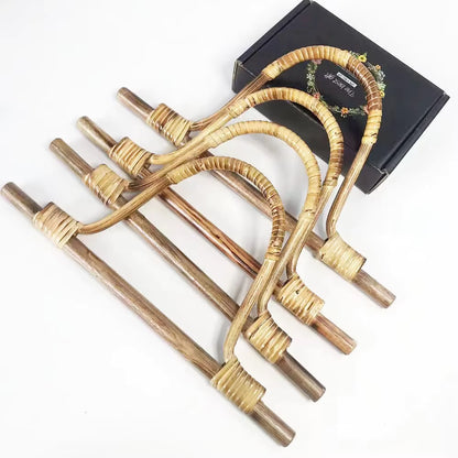 1 Pair Weave D-shaped Bamboo Handle - Sara Crochet