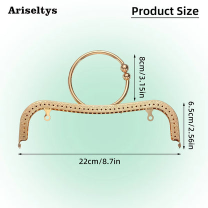 Metal Purse Frame- Silver - Sara Crochet