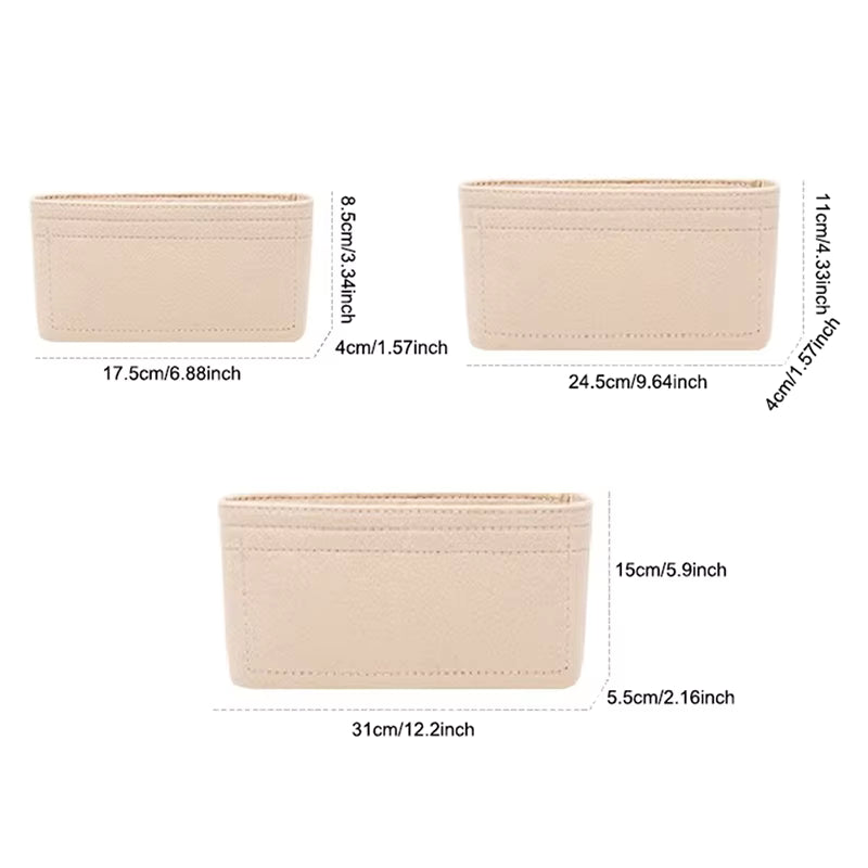 1PC Felt Insert Bag Organizer-Brown - Sara Crochet