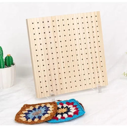 Wooden Crochet Block Plate - Sara Crochet