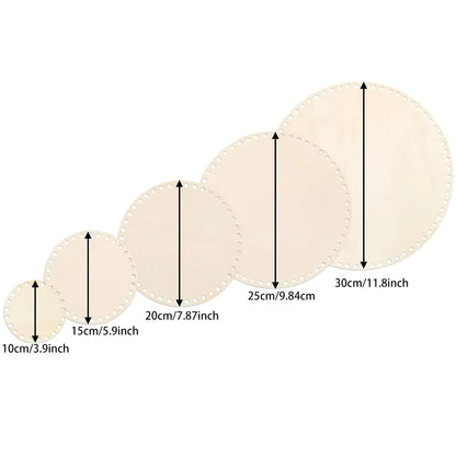 Wooden Circular Bag Base - Sara Crochet