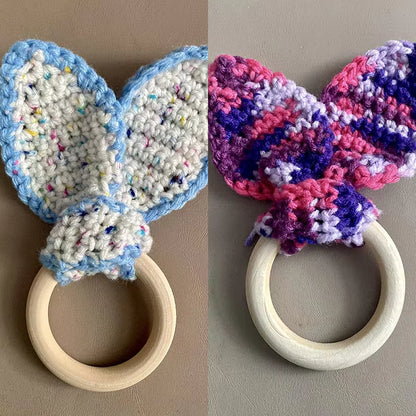 Wood Teether Ring for Macrame Craft- 4 cm - Sara Crochet