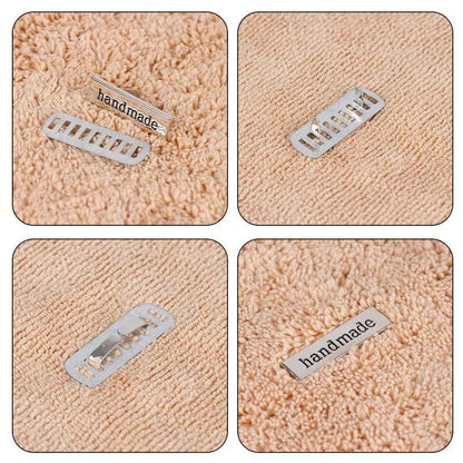 1 Pieces Rectangle Metal Handmade Label Gold - Sara Crochet