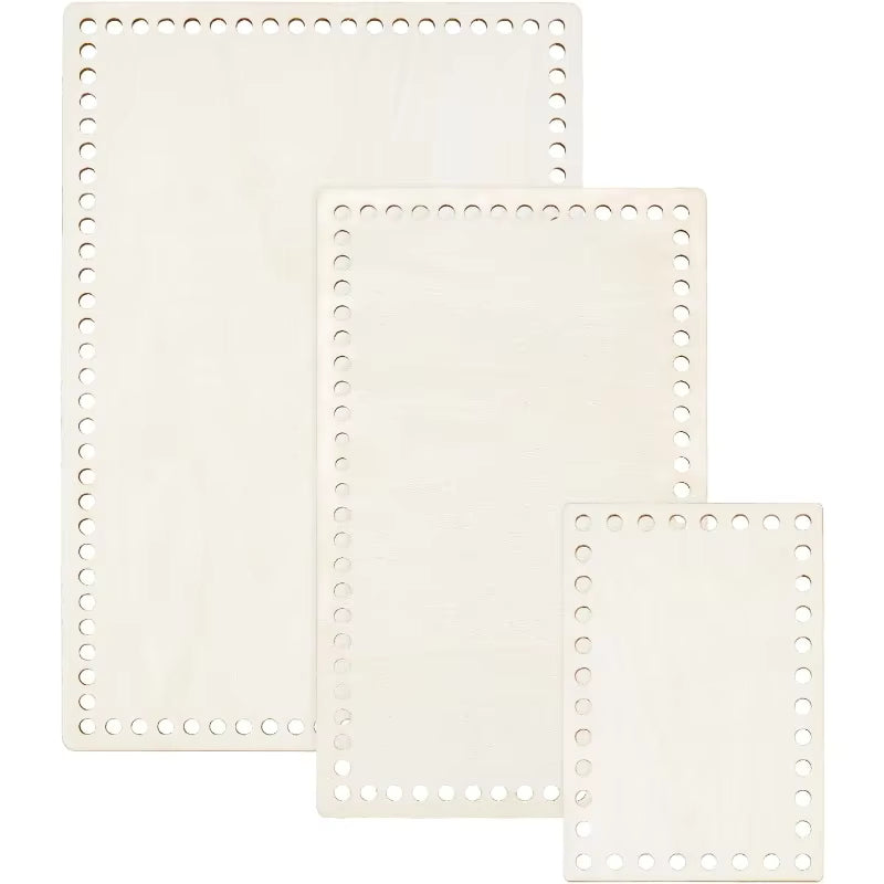 Wooden Rectangle Bag Base - Sara Crochet