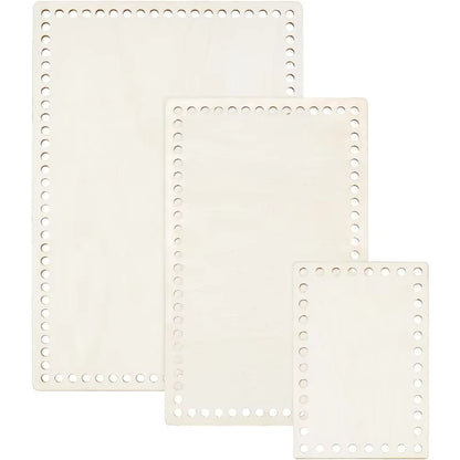 Wooden Rectangle Bag Base - Sara Crochet