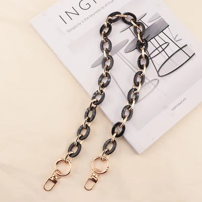 Acrylic Chain Bag Handle- Black - Sara Crochet