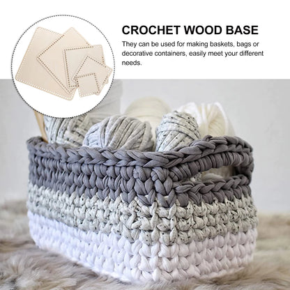 Wooden Square Bag Base - Sara Crochet