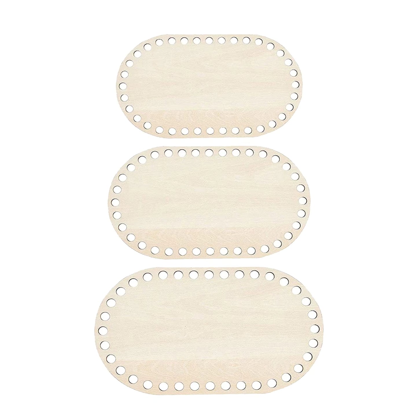 Wooden Oval Bag Base - Sara Crochet