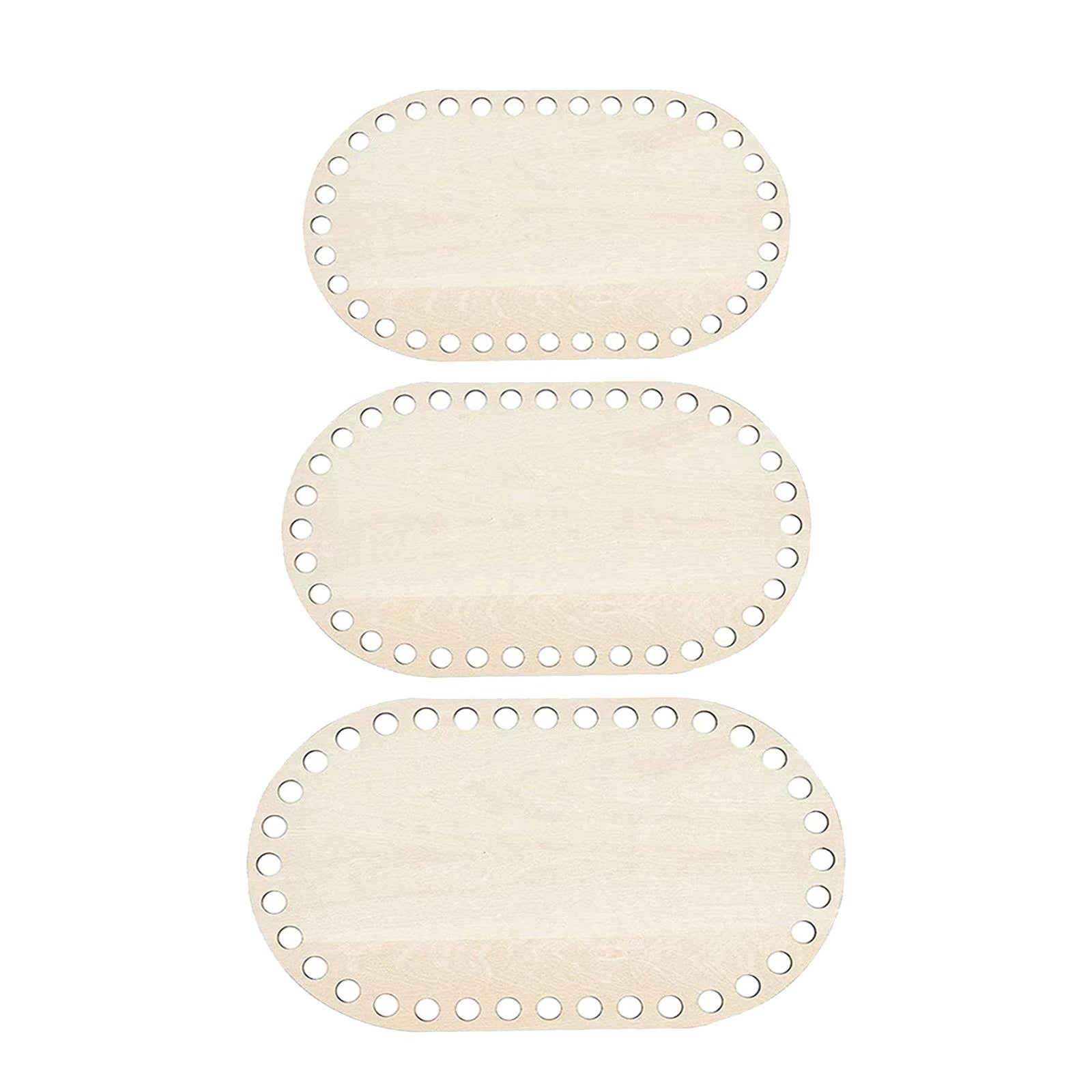 Wooden Oval Bag Base - Sara Crochet