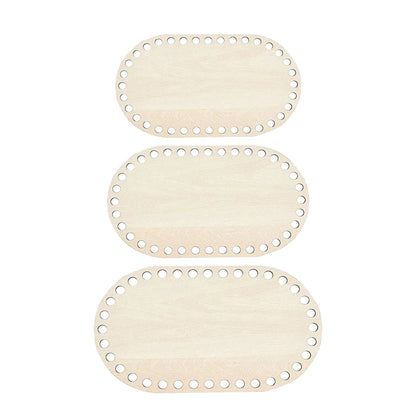 Wooden Oval Bag Base - Sara Crochet