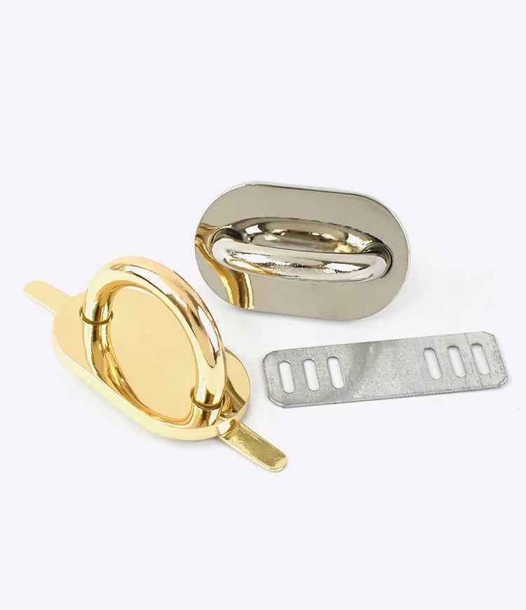 1 Pair D Ring Buckles Bag Strap - Gold - Sara Crochet