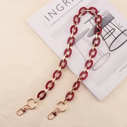 Acrylic Chain Bag Handle- Burgandy - Sara Crochet