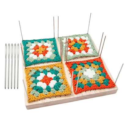 Wooden Crochet Block Plate - Sara Crochet