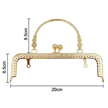 1PC Vintage Pattern Bag Frame- Silver - Sara Crochet