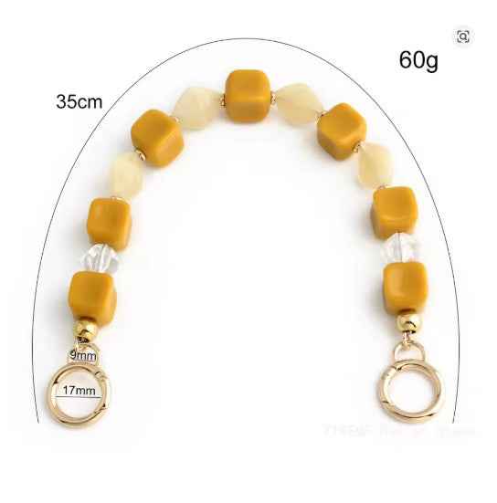 Acrylic Chain Bag Handle-Mustard - Sara Crochet