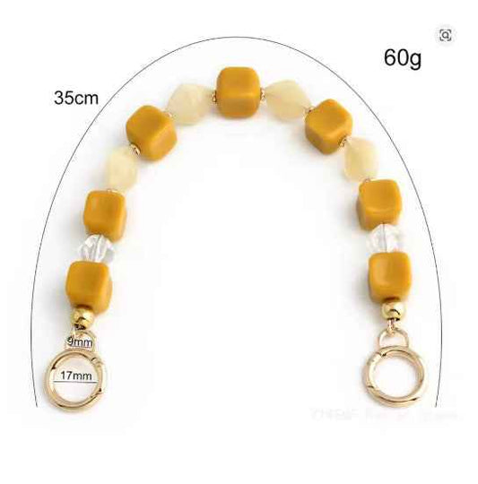 Acrylic Chain Bag Handle-Mustard - Sara Crochet